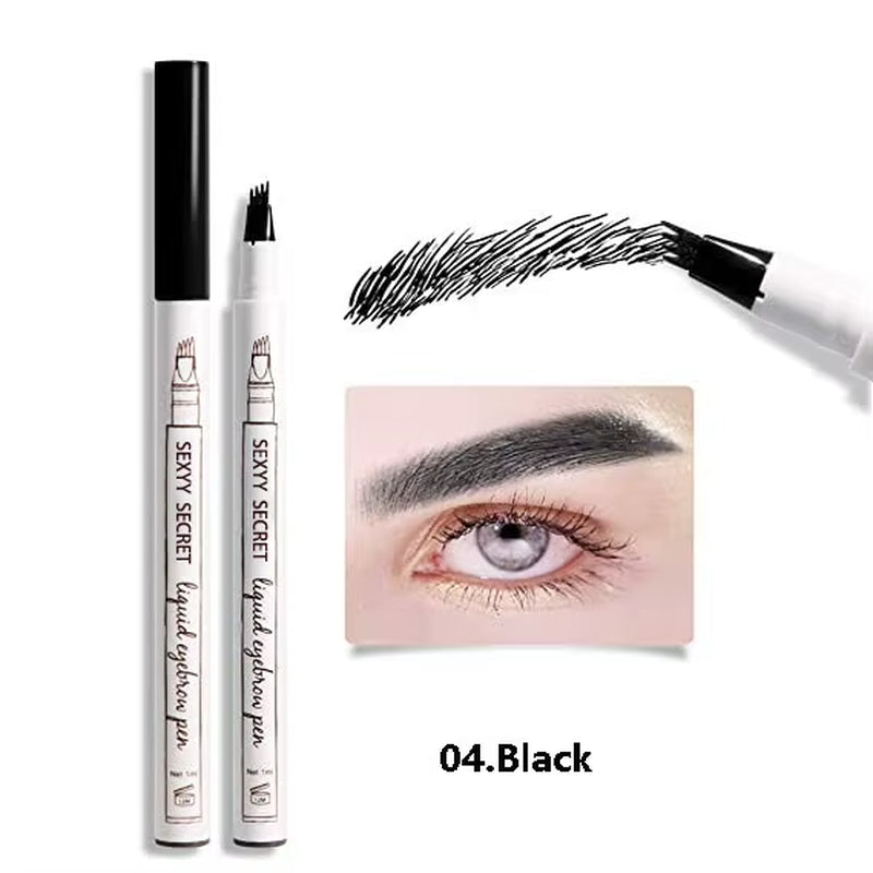 4-Tip Microblading Eyebrow Pen for Flawless, Waterproof Definition