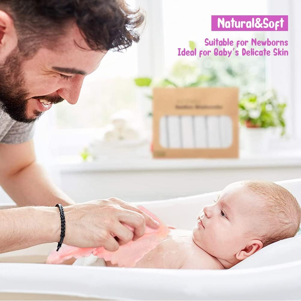 Baby Washcloths 24-Pack, Microfiber Coral Fleece Baby Face Towels, Soft and Absorbent Wash Cloths for Newborns, Infants and Toddlers, Gentle on Delicate Skin for Face Hands and Body, 7X9 Inch