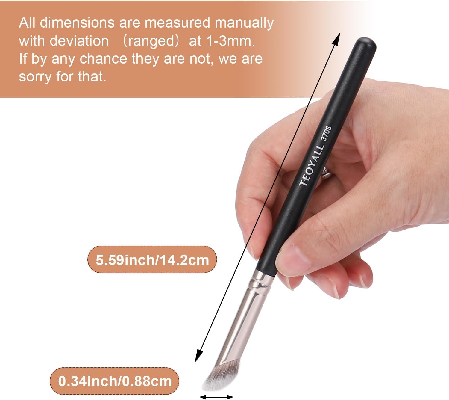 Contour Conceal Brush Set, 3PCS Angled Synthetic under Eye Concealer Brush for Blending Setting Buffing with Liquid, Cream and Powder Cosmetic