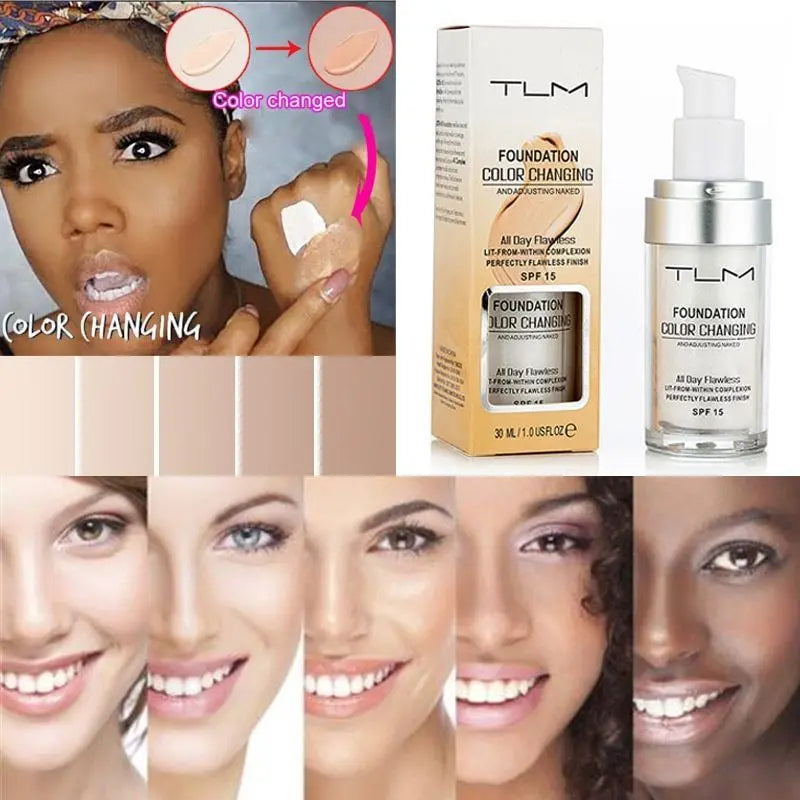 TLM Magic Match Foundation – Color-Changing, Long-Lasting Matte Liquid for Hydrated, Flawless Skin All Day