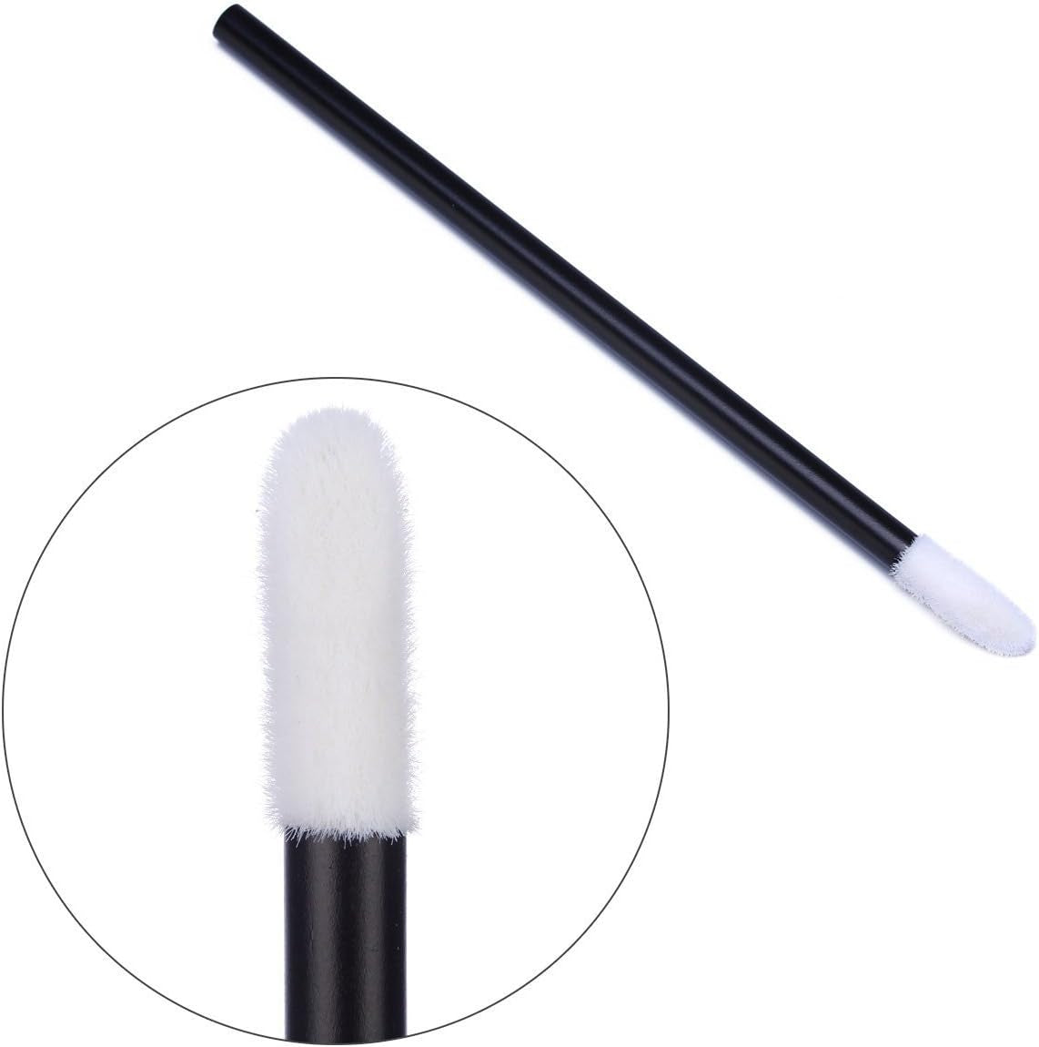 100 Pieces Disposable Lip Wands Lip Gloss Applicators Lipstick Lint Free Wands Makeup Applicator Lip Brushes Doe Foot Applicator