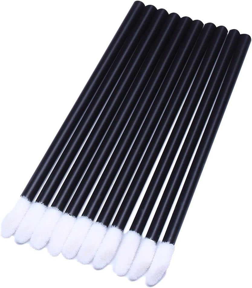 100 Pieces Disposable Lip Wands Lip Gloss Applicators Lipstick Lint Free Wands Makeup Applicator Lip Brushes Doe Foot Applicator