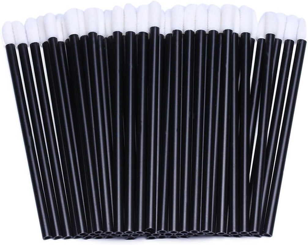 100 Pieces Disposable Lip Wands Lip Gloss Applicators Lipstick Lint Free Wands Makeup Applicator Lip Brushes Doe Foot Applicator